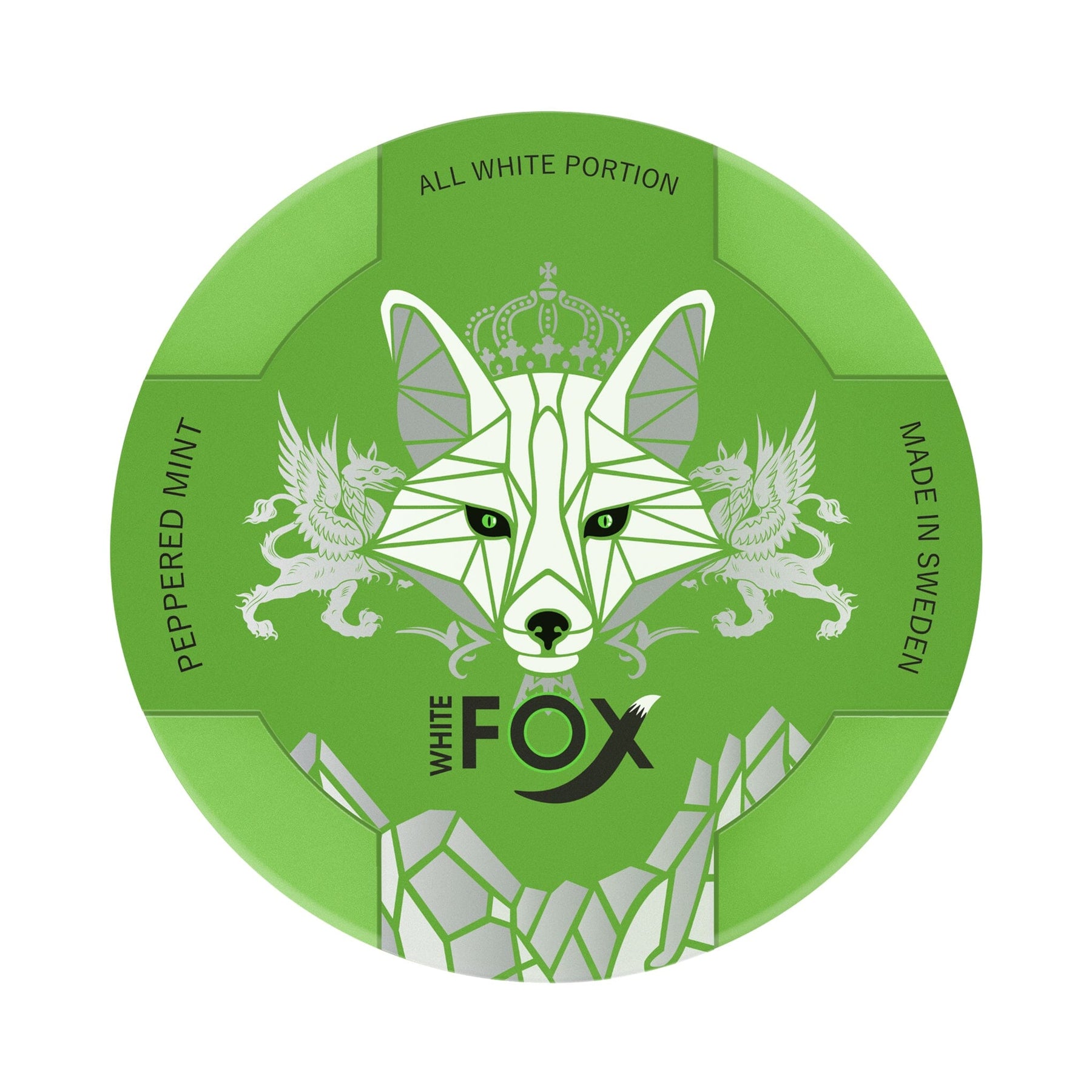 White Fox Slim Nicotine Pouches Peppered Mint 16MG/G