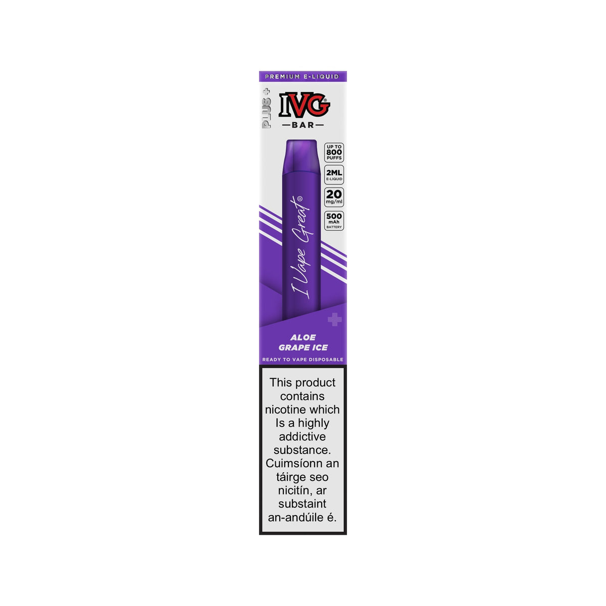 IVG Bar Plus Disposable Kit Aloe Grape Ice