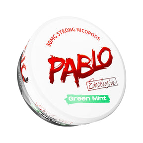 PABLO Exclusive Nicotine Pouches Green Mint 50MG/G 