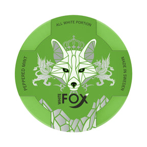 White Fox Slim Nicotine Pouches Peppered Mint 16MG/G 