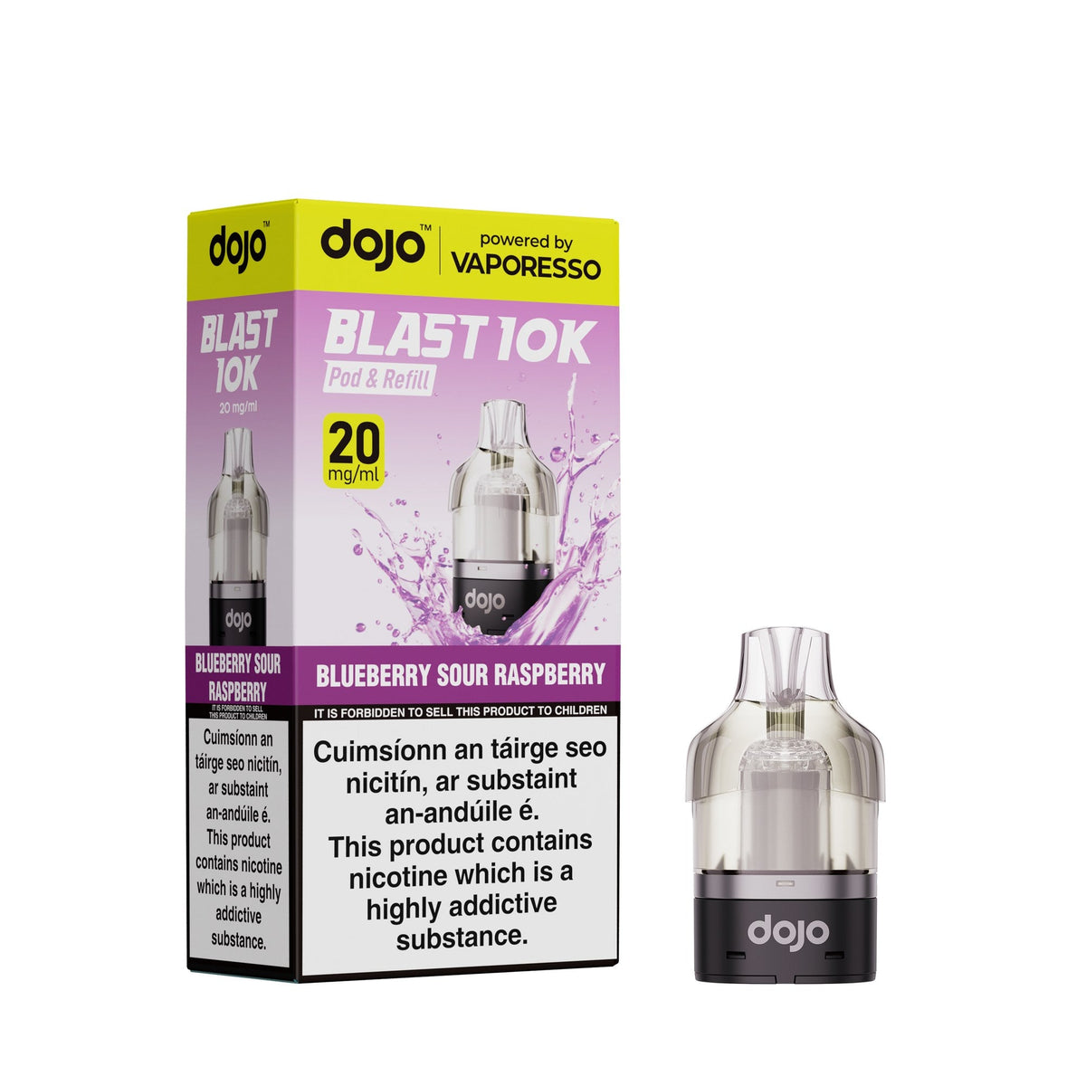 Vaporesso Dojo Blast 10K Prefilled Pod, Blueberry Sour Raspberry