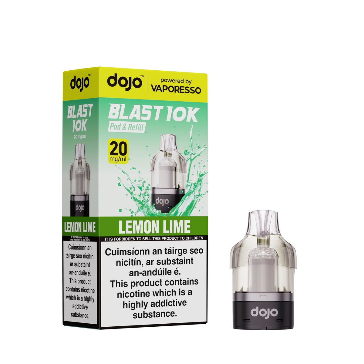 Vaporesso Dojo Blast 10K Prefilled Pod, Lemon Lime