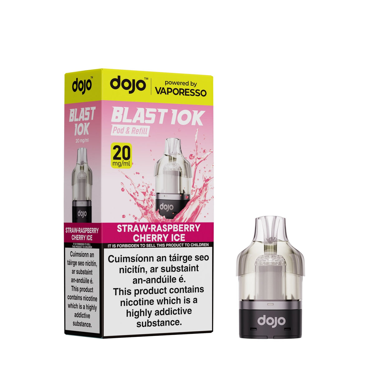 Vaporesso Dojo Blast 10K Prefilled Pod, Strawberry Raspberry Cherry