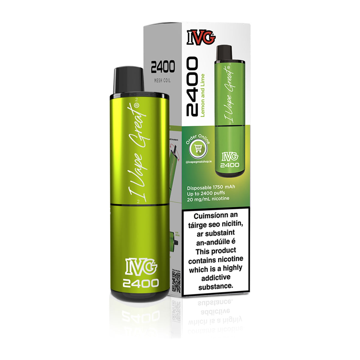 IVG 2400 Disposable Vape Kit Lemon & Lime