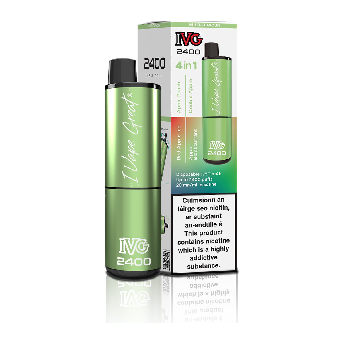 IVG 2400 Disposable Vape Kit Multi Flavour: Apple Edition
