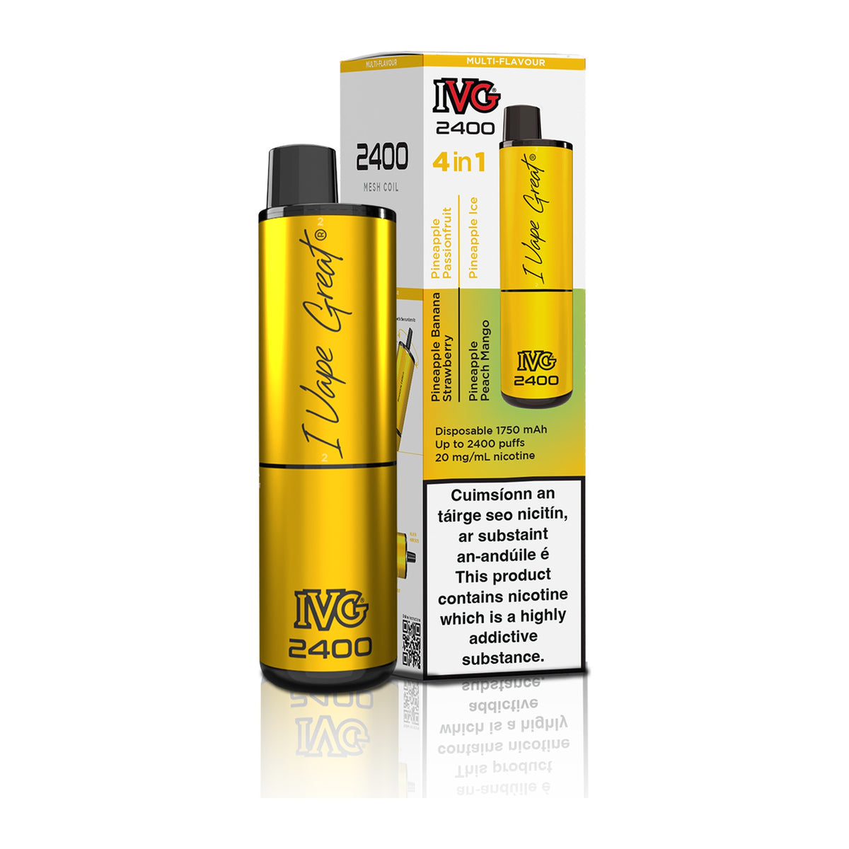IVG 2400 Disposable Vape Kit Multi Flavour: Pineapple Edition