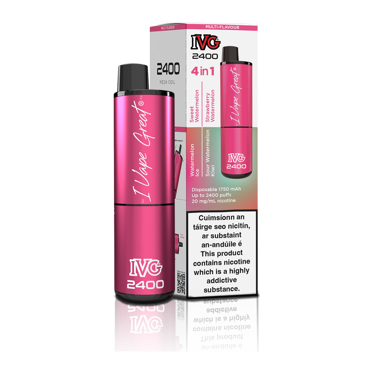 IVG 2400 Disposable Vape Kit Multi Flavour: Watermelon Edition