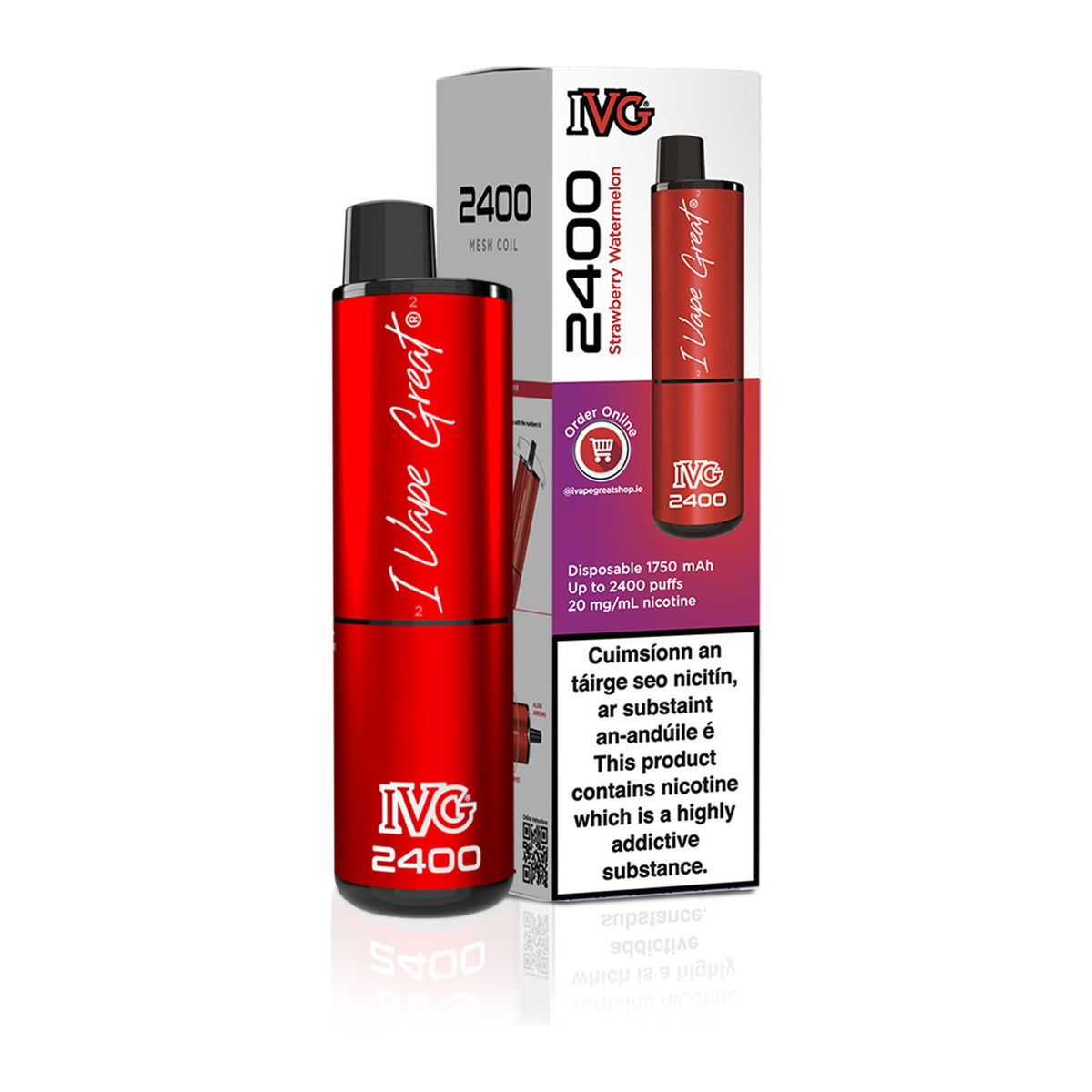 IVG 2400 Disposable Vape Kit Strawberry Watermelon