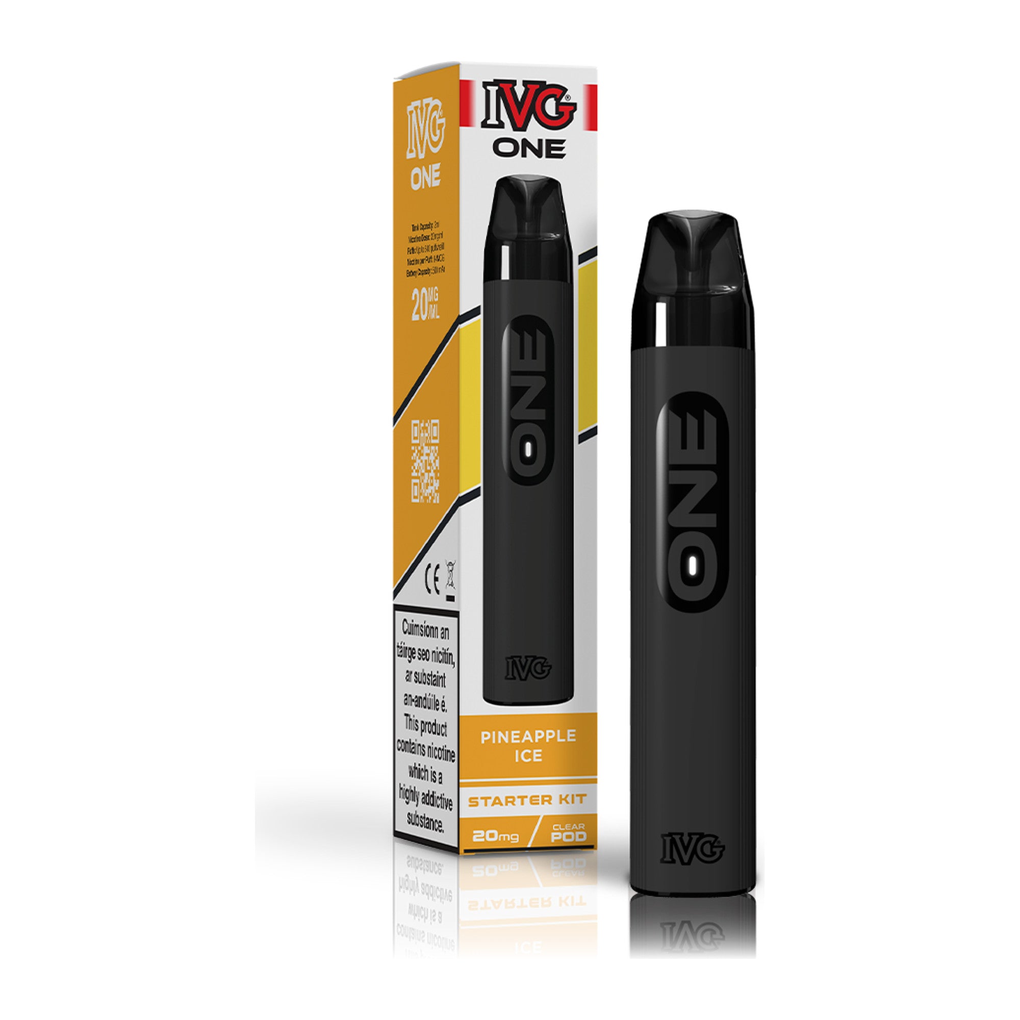 IVG One Kit Pineapple Ice 20mg starter kit, device and box