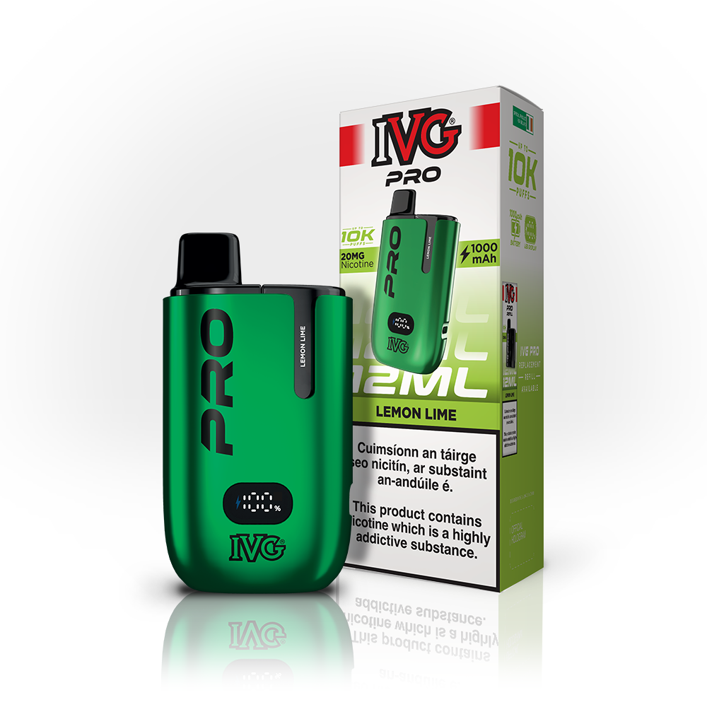 IVG PRO 10K Kit Lemon Lime 20mg, box and device