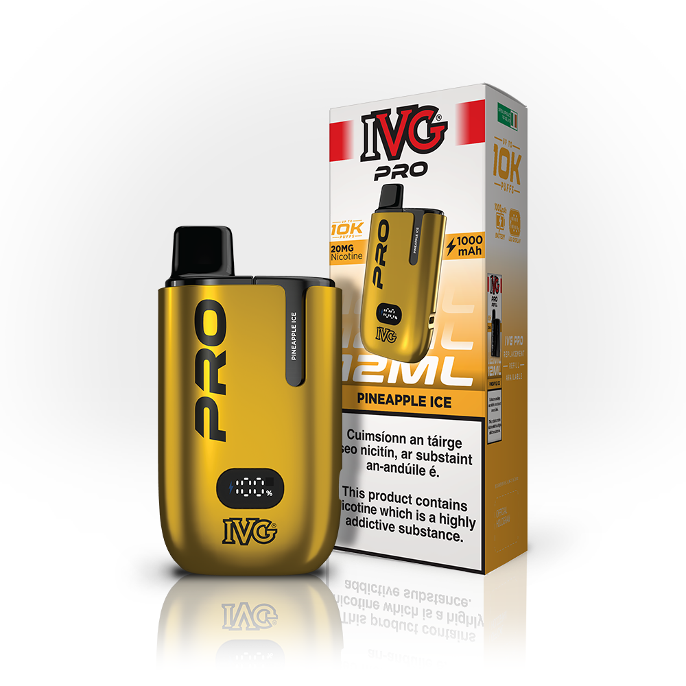 IVG PRO 10K Kit Pineapple Ice 20mg, box and device