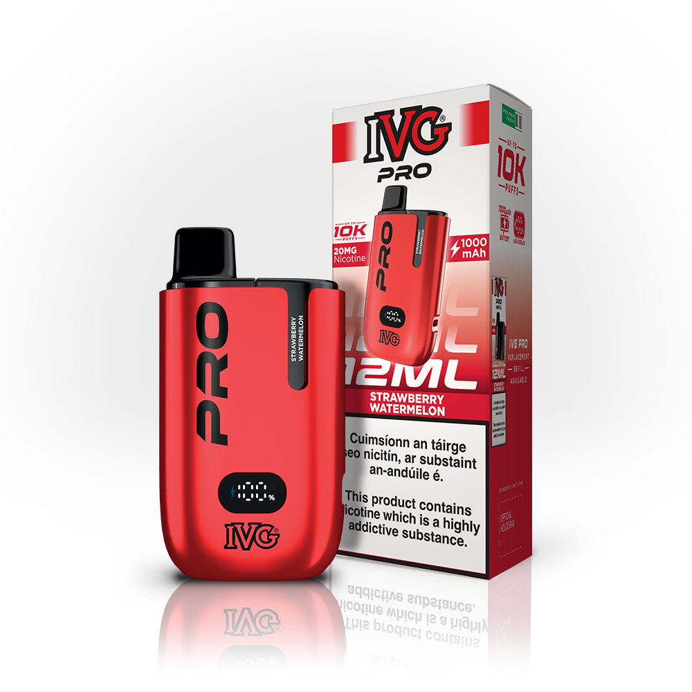 IVG PRO 10K Kit Strawberry Watermelon 20mg, box and device