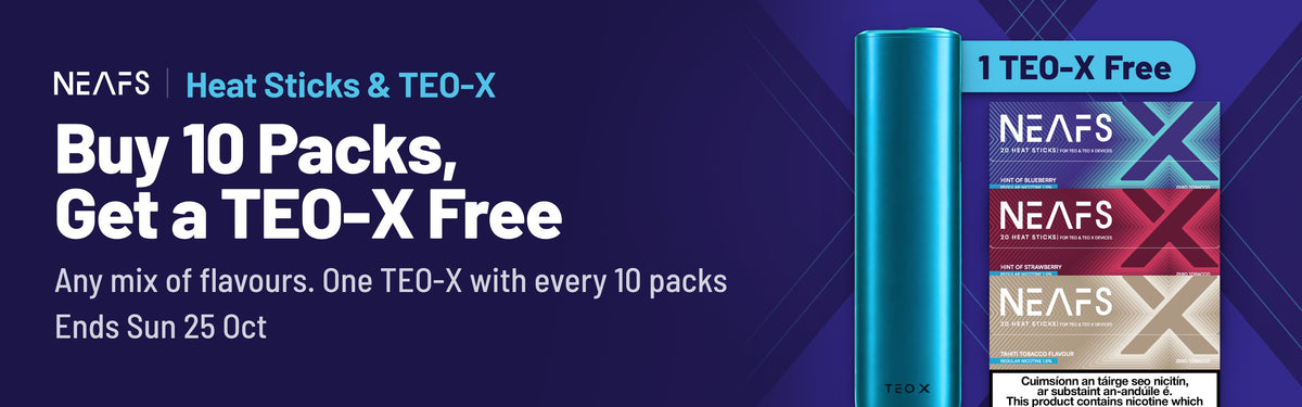 NEAFS Heat Sticks and TEO-X, buy 10 packs, get a TEO-X free, ends Sun 25 Oct