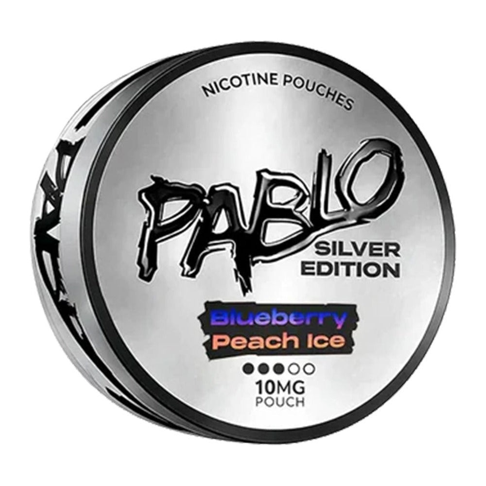 PABLO Silver Nicotine Pouches Blueberry Peach Ice