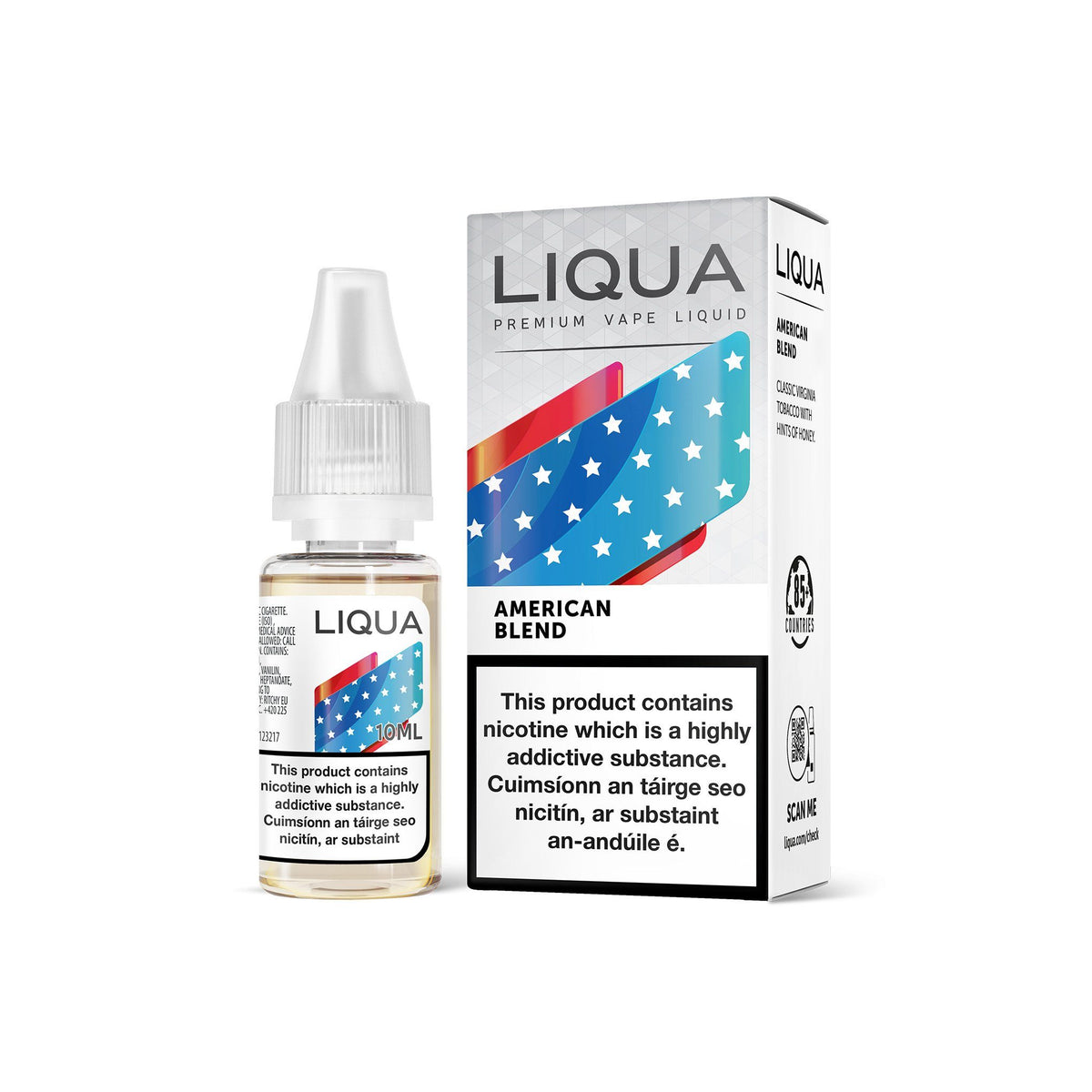 Liqua Tobacco Series E-Liquid American Blend 0MG - No Nicotine