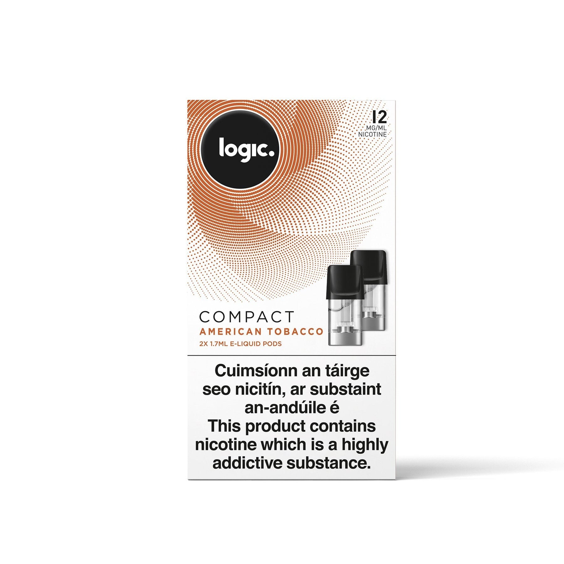 Logic Compact Pods American Tobacco 12MG - Medium Nicotine 