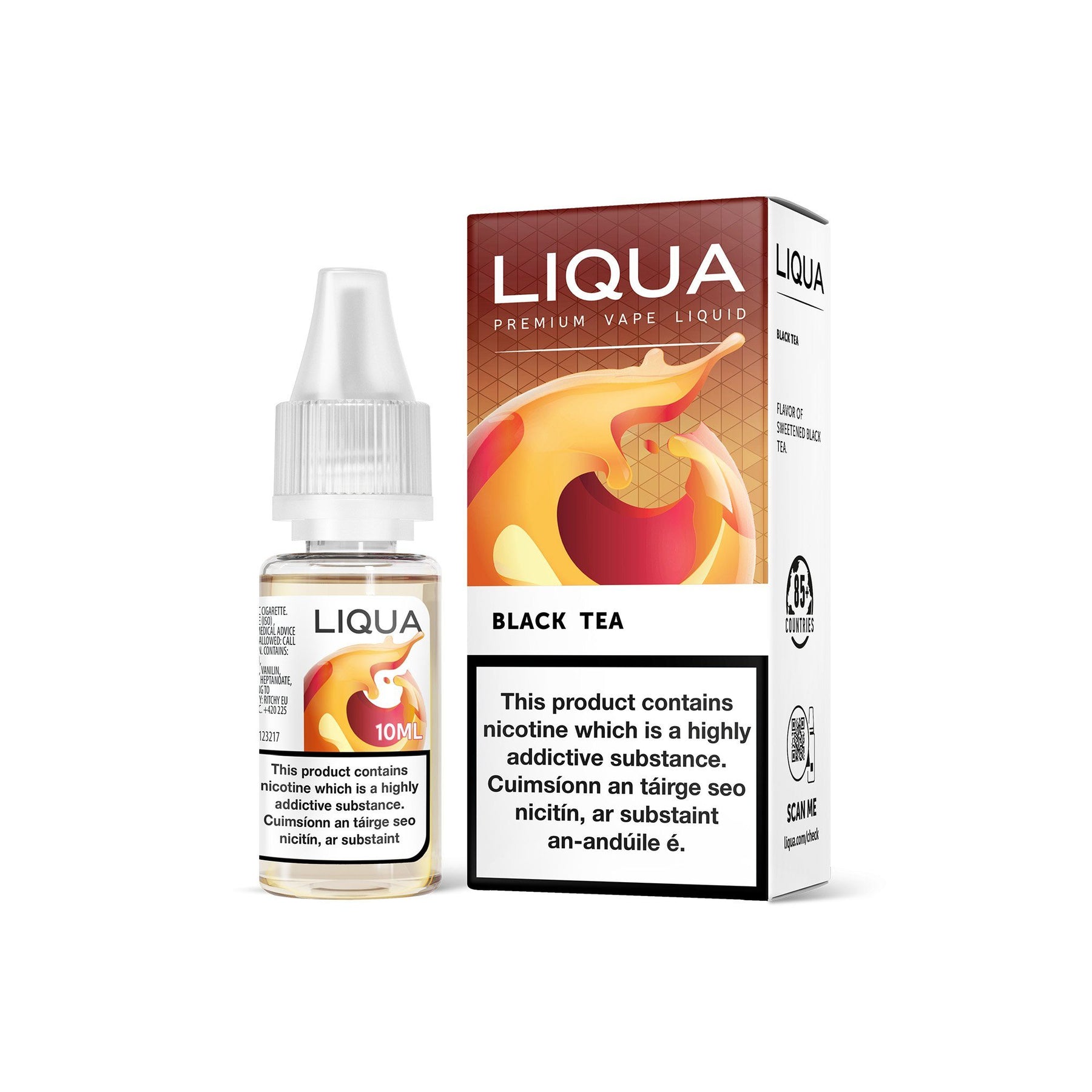 Liqua Drinks Series E-Liquid Black Tea 0MG - No Nicotine
