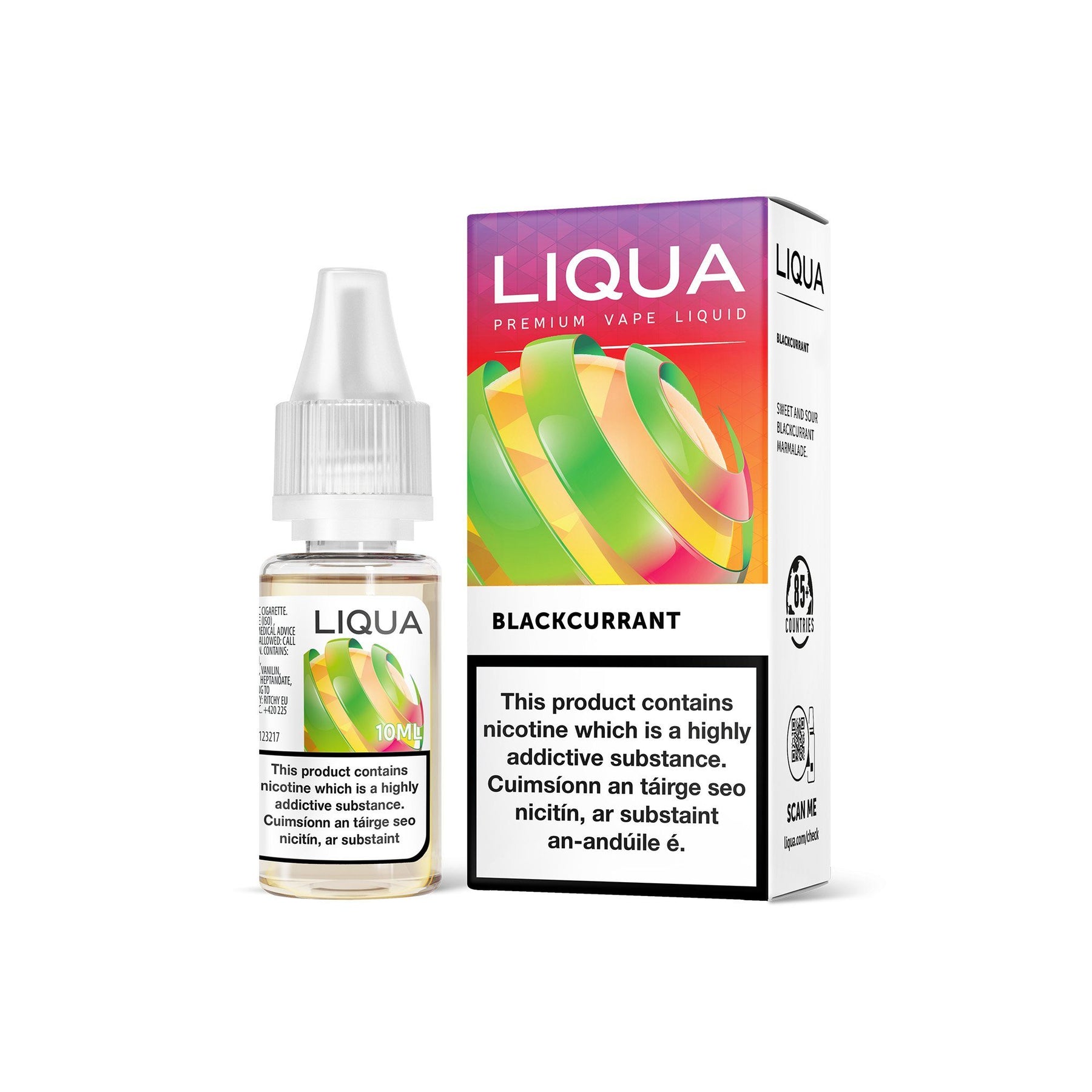 Liqua Fruit & Berry Series E-Liquid Blackcurrant 0MG - No Nicotine