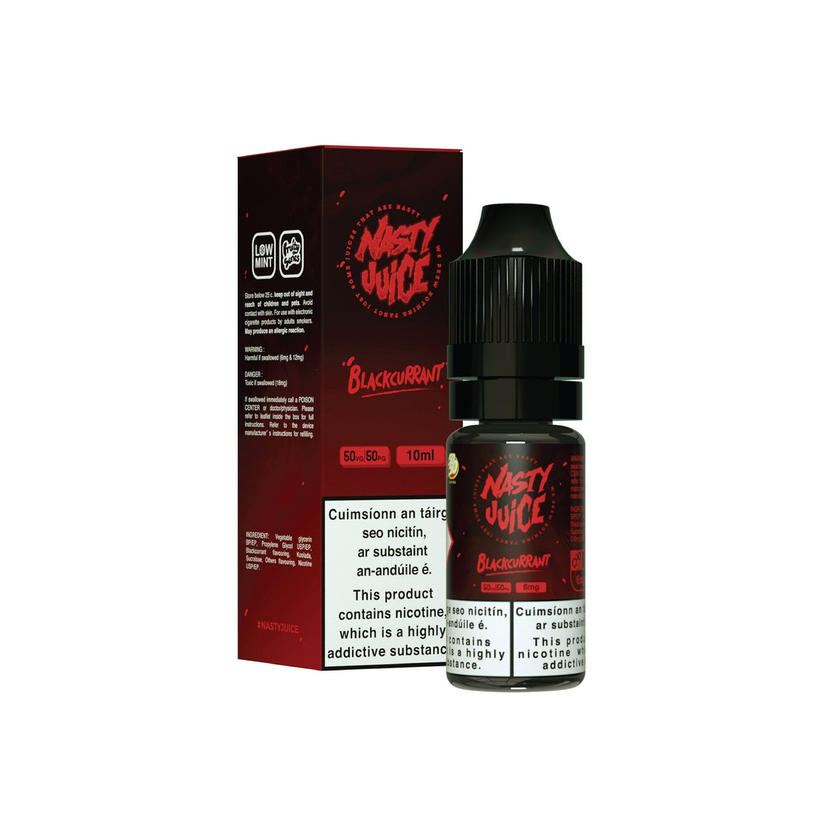 Nasty Juice E-Liquid Blackcurrant - Bad Blood 6MG - Low Nicotine
