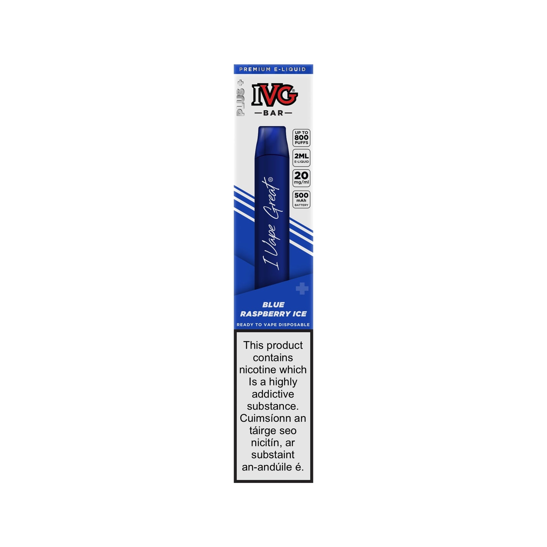 IVG Bar Plus Disposable Kit Blue Raspberry Ice 