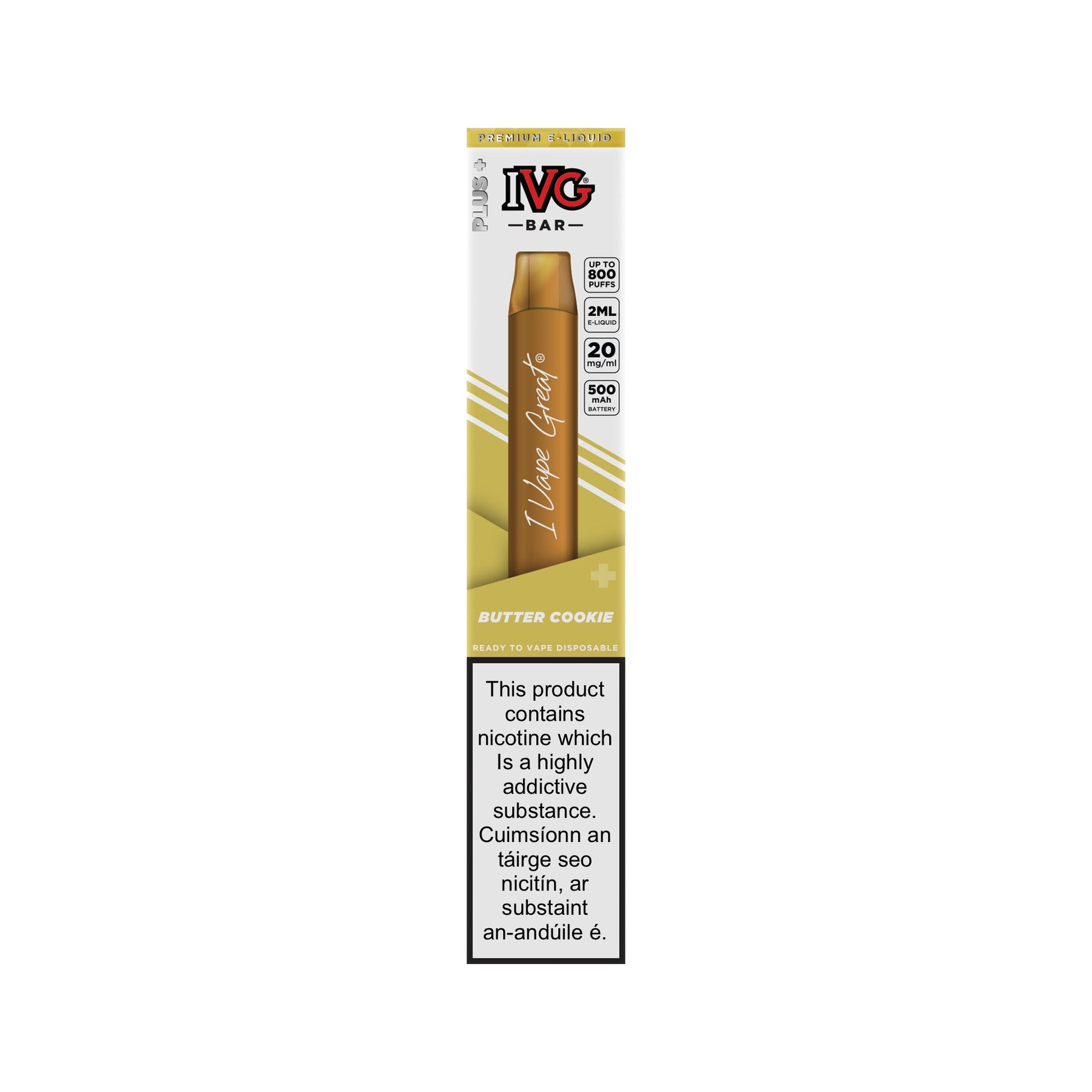 IVG Bar Plus Disposable Kit Butter Cookie 