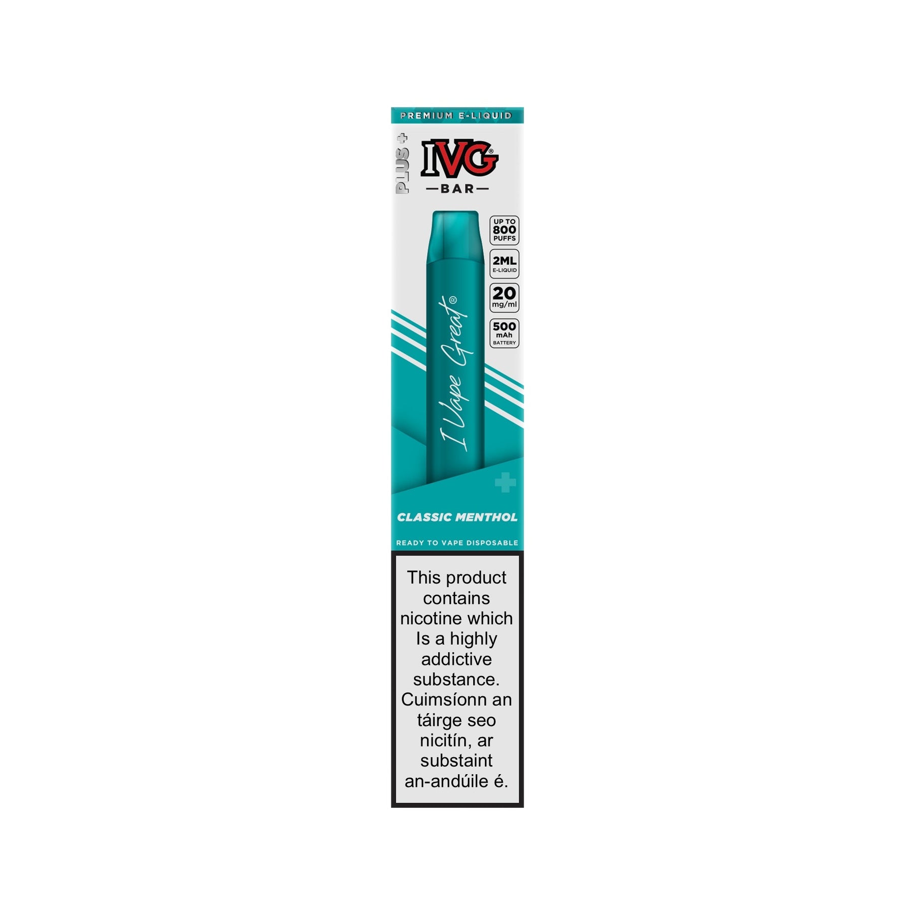 IVG Bar Plus Disposable Kit Classic Menthol 