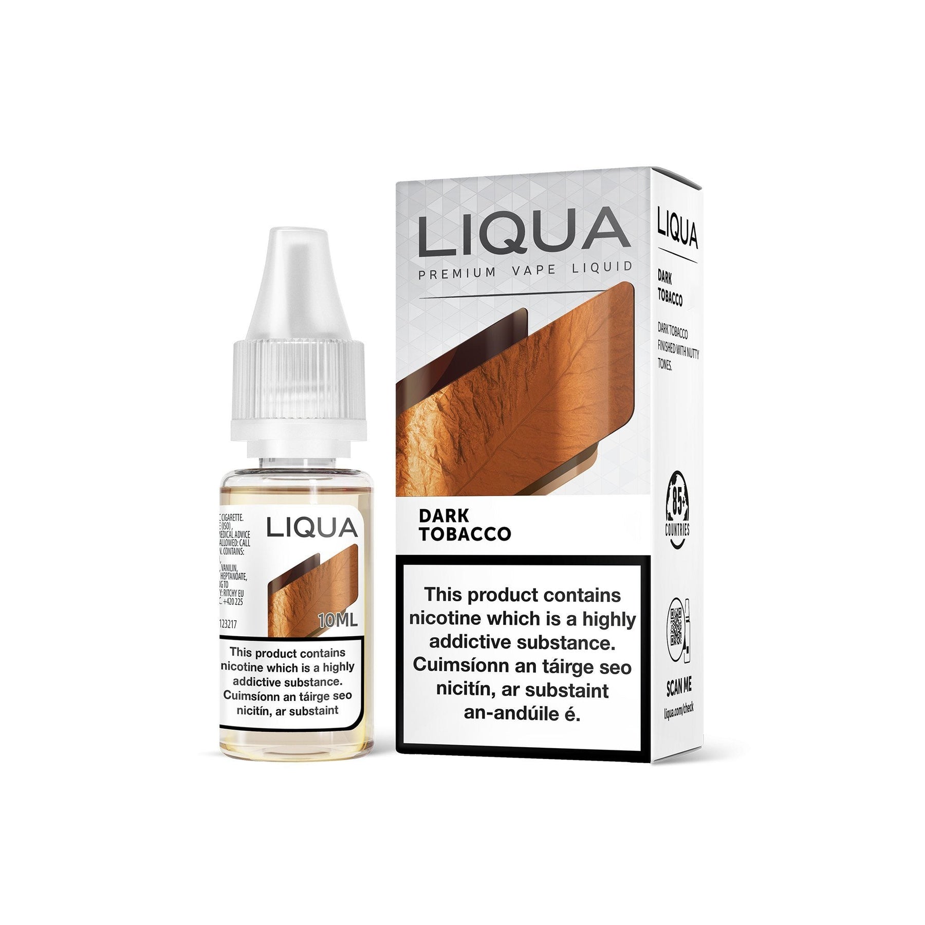 Liqua Tobacco Series E-Liquid Dark Tobacco 0MG - No Nicotine