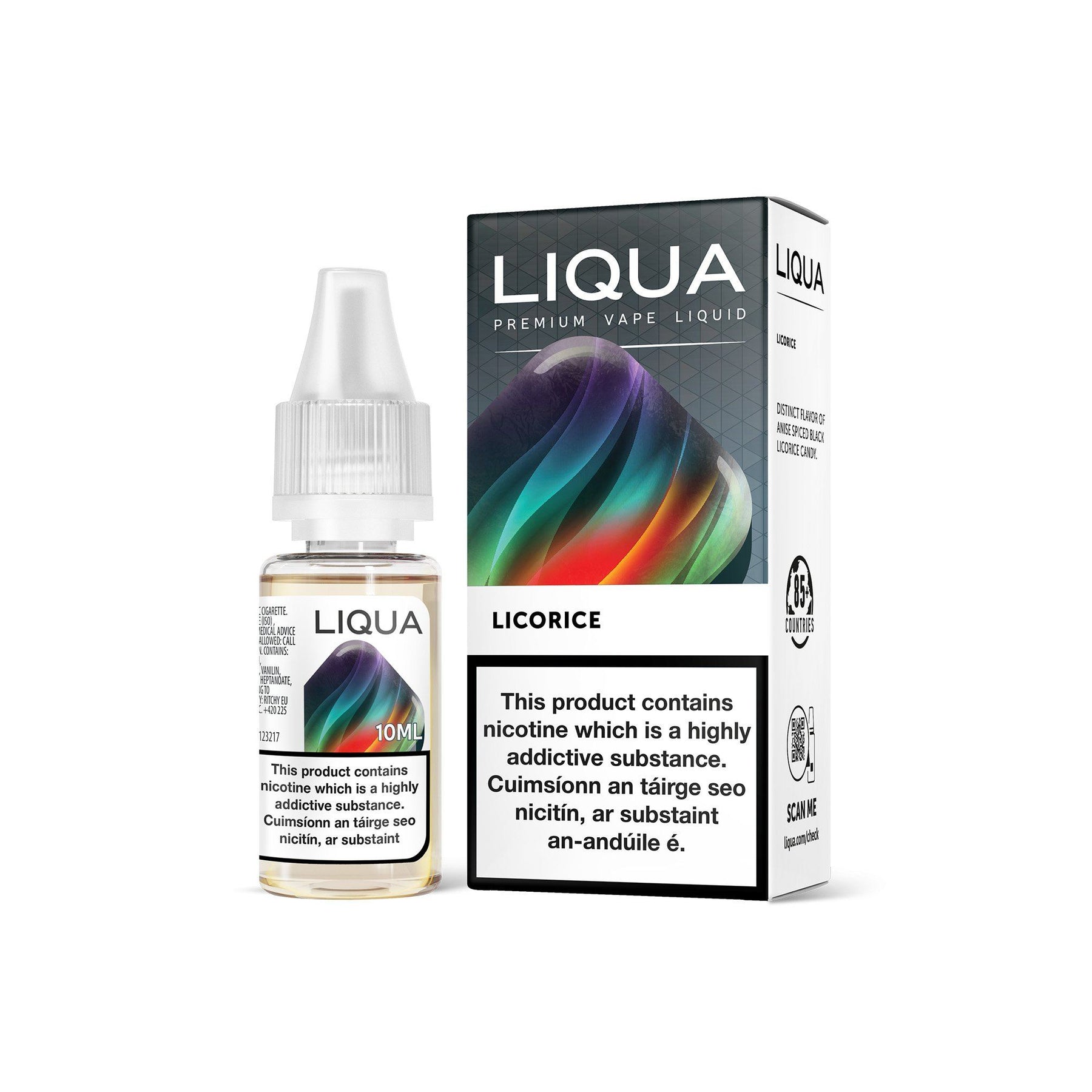 Liqua Intense Series E-Liquid Licorice 0MG - No Nicotine