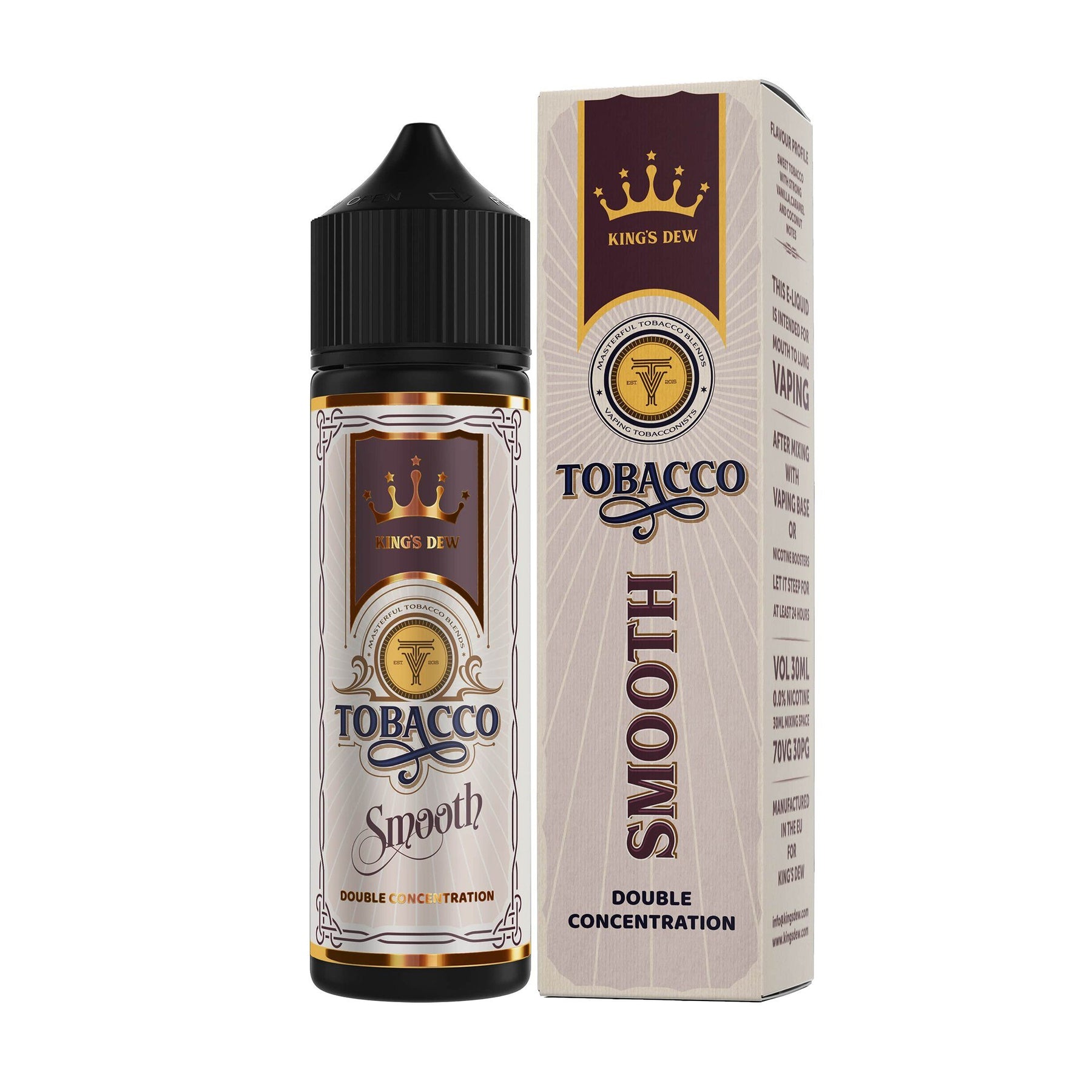 King's Dew Tobacco Short Fill E-Liquid Smooth Tobacco
