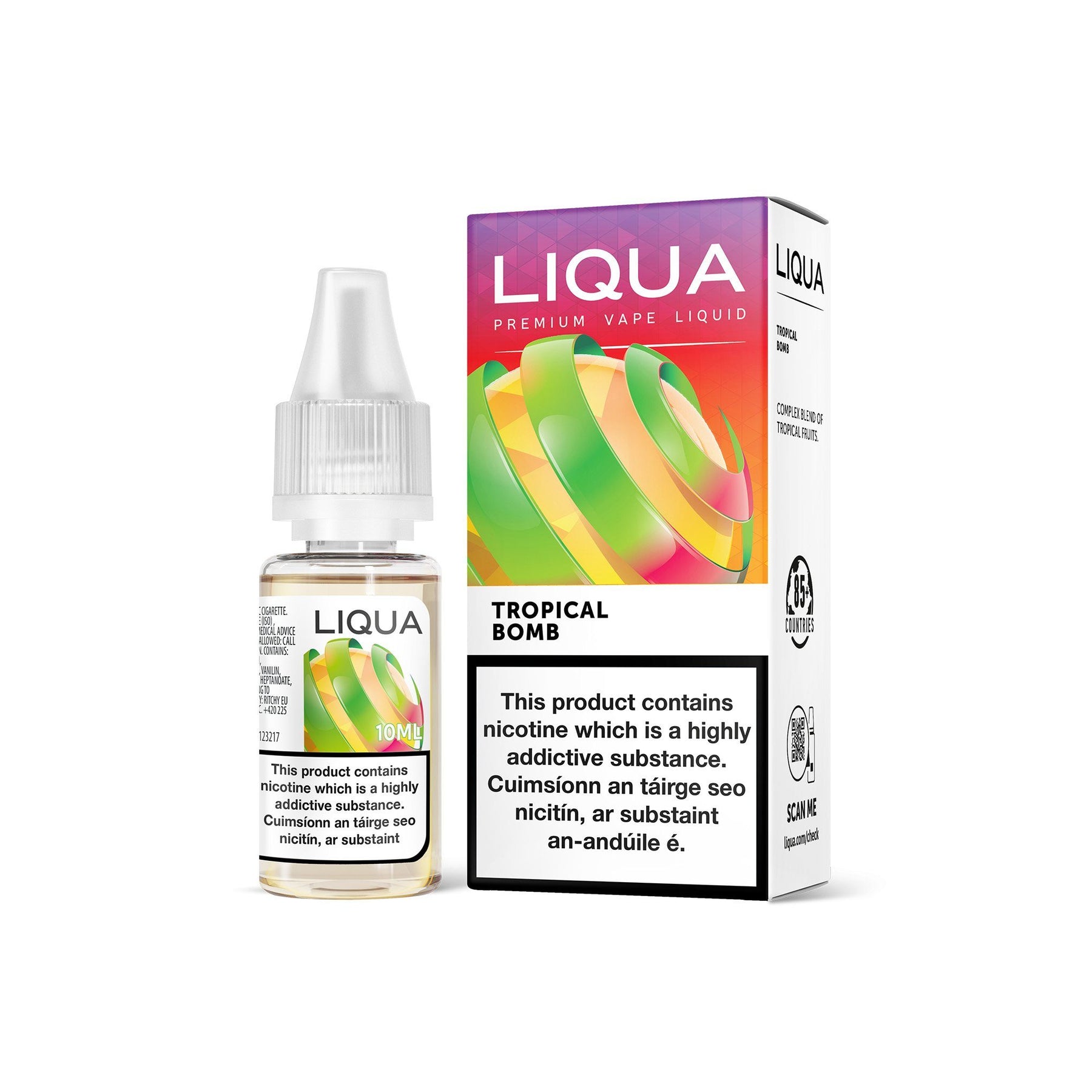 Liqua Fruit & Berry Series E-Liquid Tropical Bomb 0MG - No Nicotine