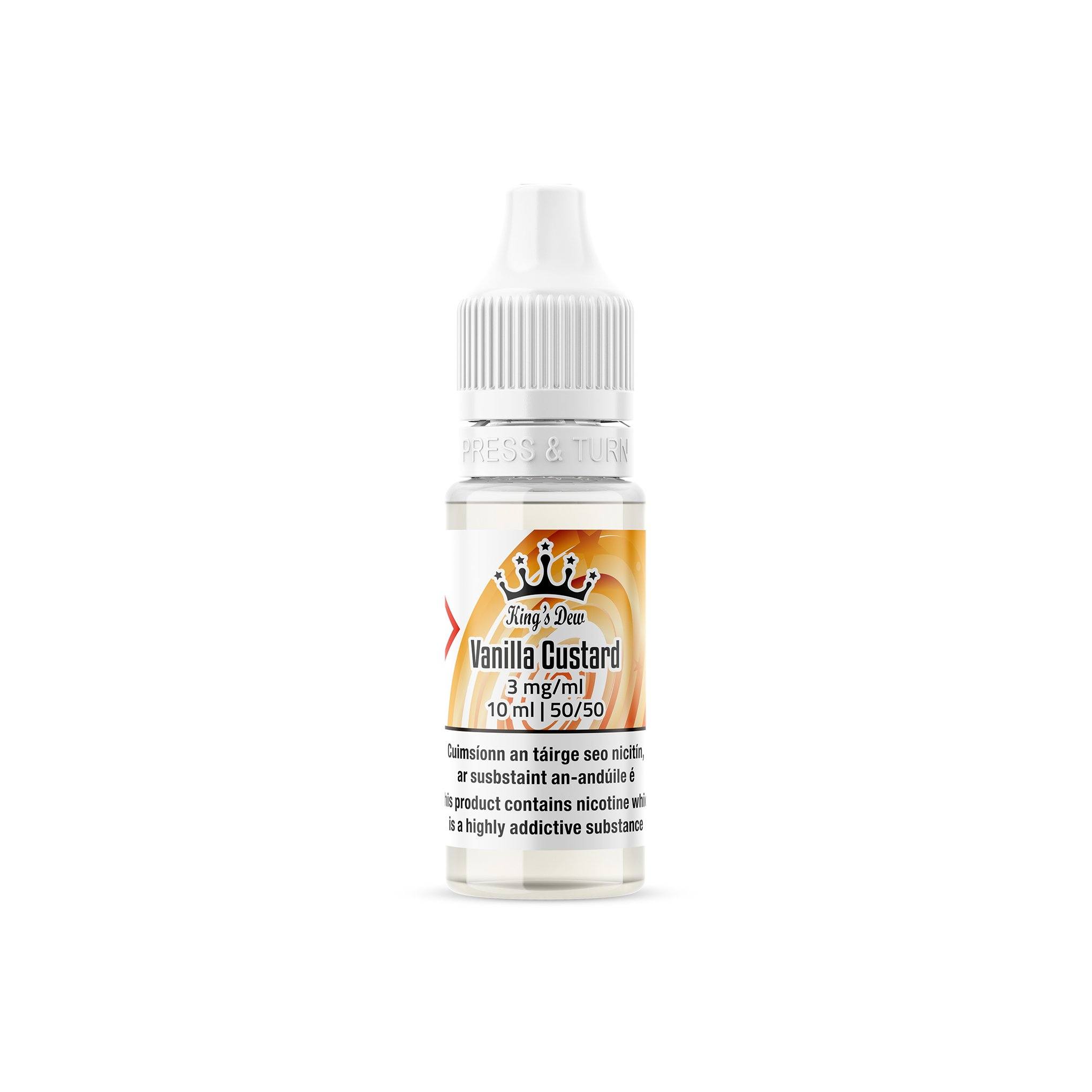 King's Dew E-Liquid Vanilla Custard 3MG - Very Low Nicotine