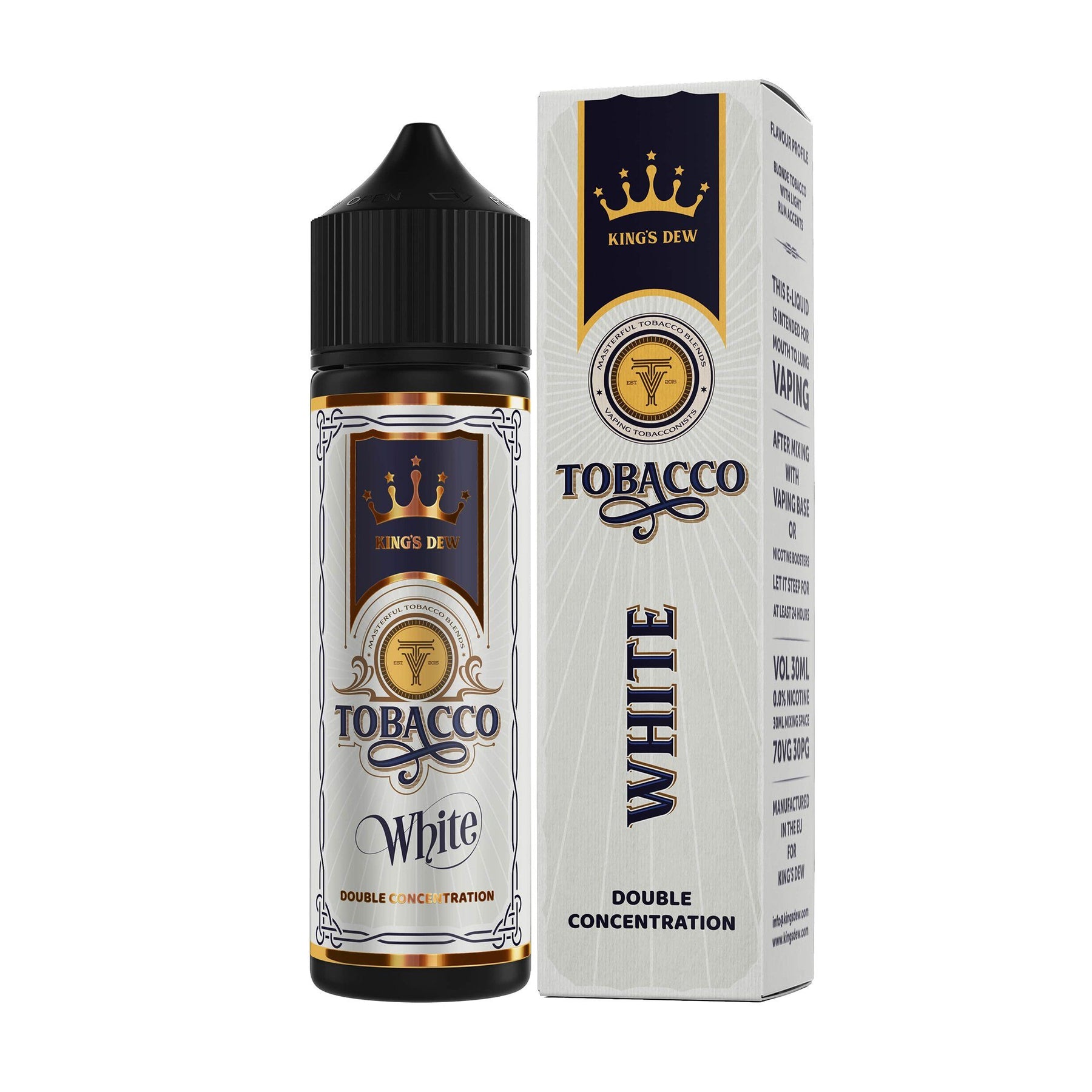 King's Dew Tobacco Short Fill E-Liquid White Tobacco